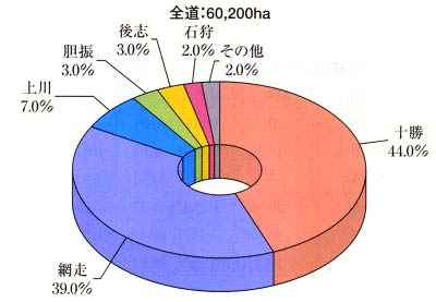 北海道におけるテンサイの栽培状況（農林水産統計）